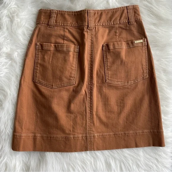 Spartina 449 Sienna Zip Front Skirt Brown - Picture 4 of 5